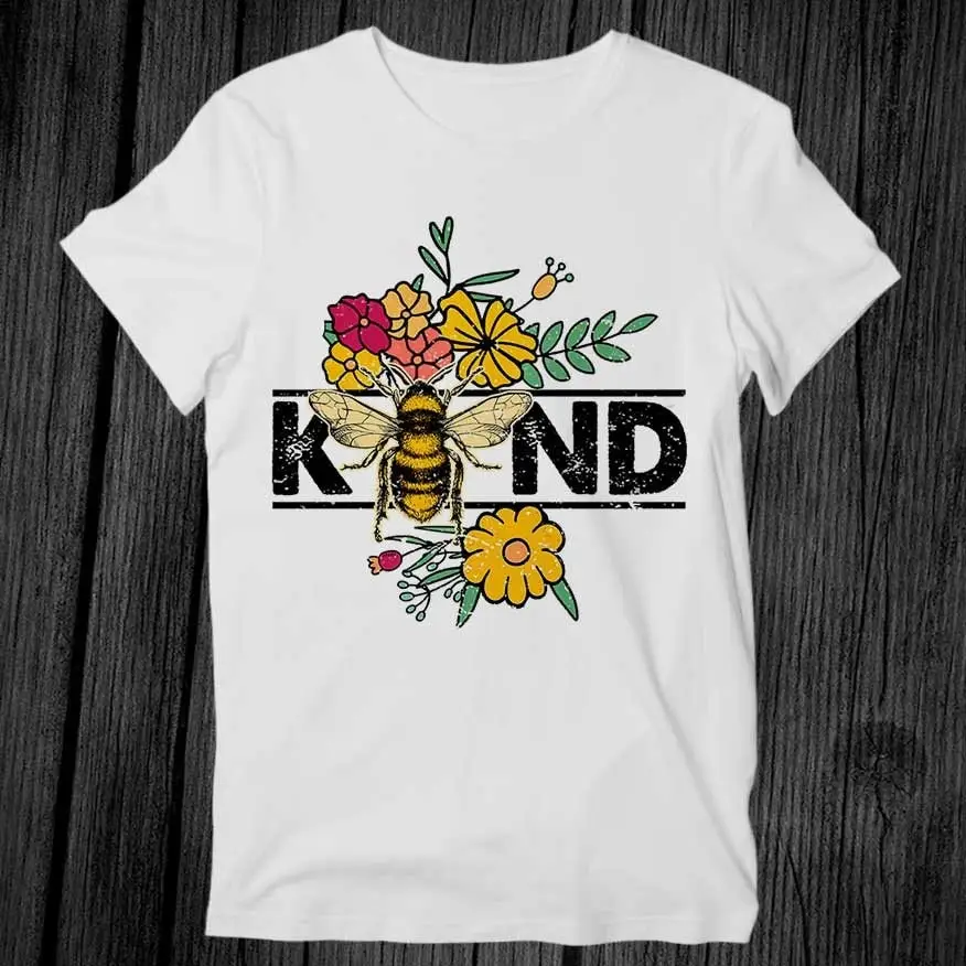 Футболка в британском стиле с изображением пчелы и диких цветов модный топ для