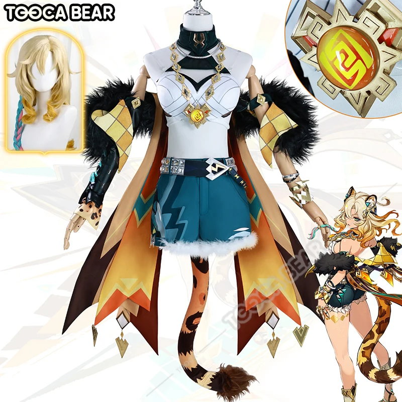 Костюм для косплея Хэллоуина Genshin Impact короткий топ ожерелье с бриллиантами чокер
