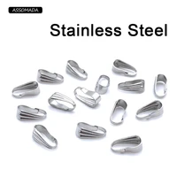 100pcs stainless steel melon seeds buckle pendants claw clasps hook charm connectors clips bail beads for diy jewelry making