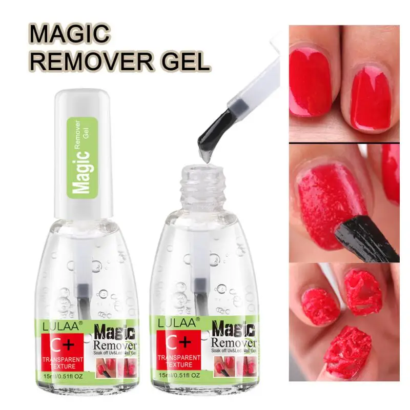 

15ml Burst Remover Nail Art Soak Off Gel Nail Polish Lacquer Degreaser Safe Non-Harmful Cleanser Cream Manicure Pusher Tool