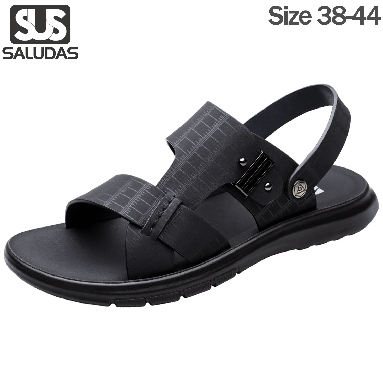 

SALUDAS Summer Men Shoes Beach Outdoor Sandals Flat Shoes Holiday Footwear Sandals Non-Slip Hard-Wearing LightWeight Casual Shoe