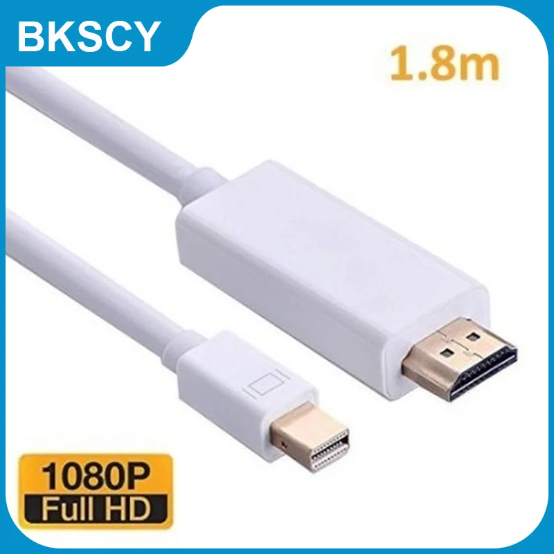 

Bkscy Mini DP to HDMI-Compatible Male Adapter Display Port cable 1.8M Thunderbolt Display port Adapter For Apple Macbook Mac Air