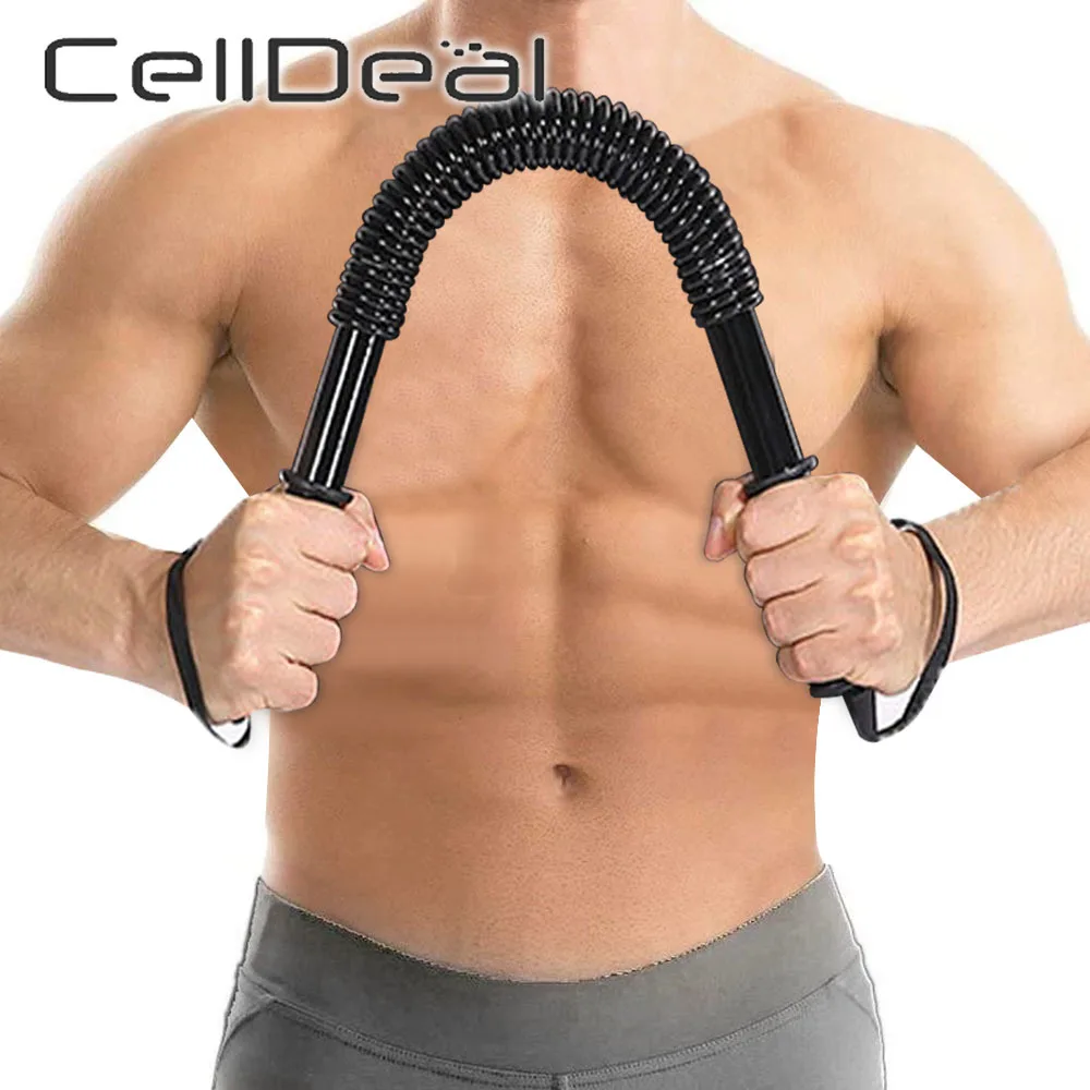 

20-60kg Spring Chest Exercise Arm Strength Hand Gripper Spring Expander Forearm Trainer Stick Fitness Equipment Grip Bar
