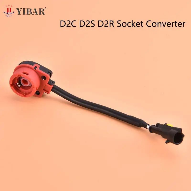 

HIDLT 2PCS D2S Wiring Harness Adapter D2R D2C AMP Socket Converter Cable Wire