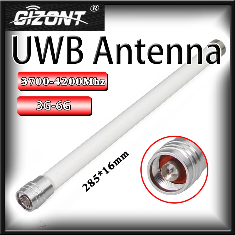 UWB всенаправленная антенна наружная базовая станция с высоким коэффициентом усиления, стекловолоконная Водонепроницаемая антенна N, Мужская антенна 3-6G
