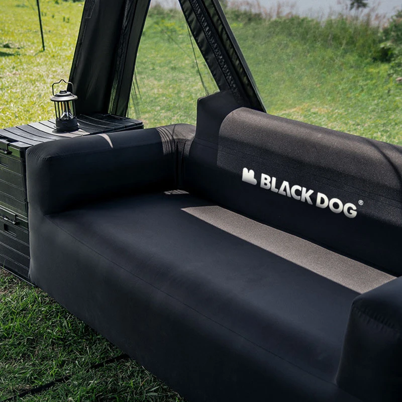 Фото Надувной диван Black Dog Outdoor Double: портативный, для кемпинга и пикников, надувная подушка для отдыха №1