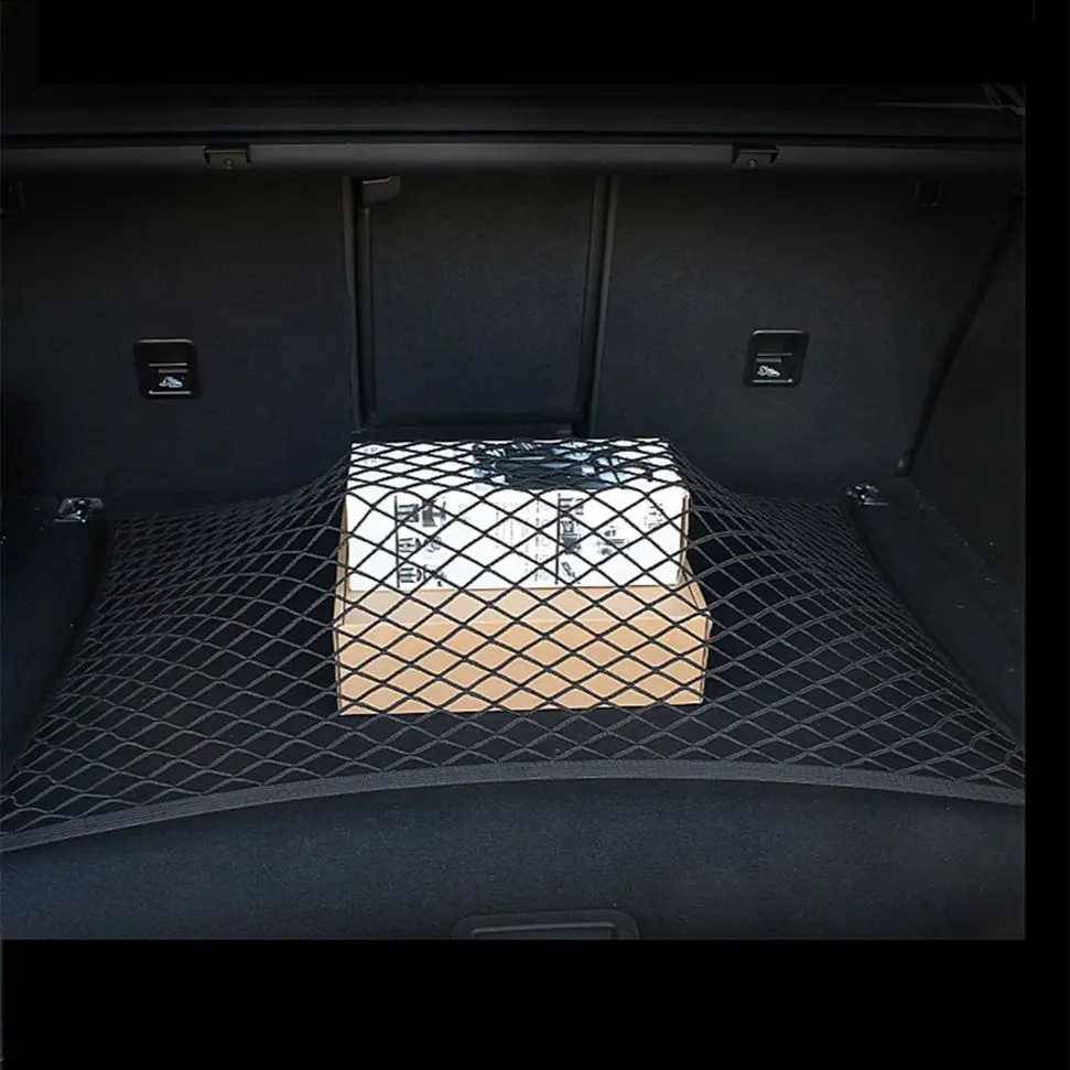 

80x60 см Высококачественный автомобильный двойной сетчатый усиленный держатель, нейлоновая эластичная сетка для багажника, органайзер для х...