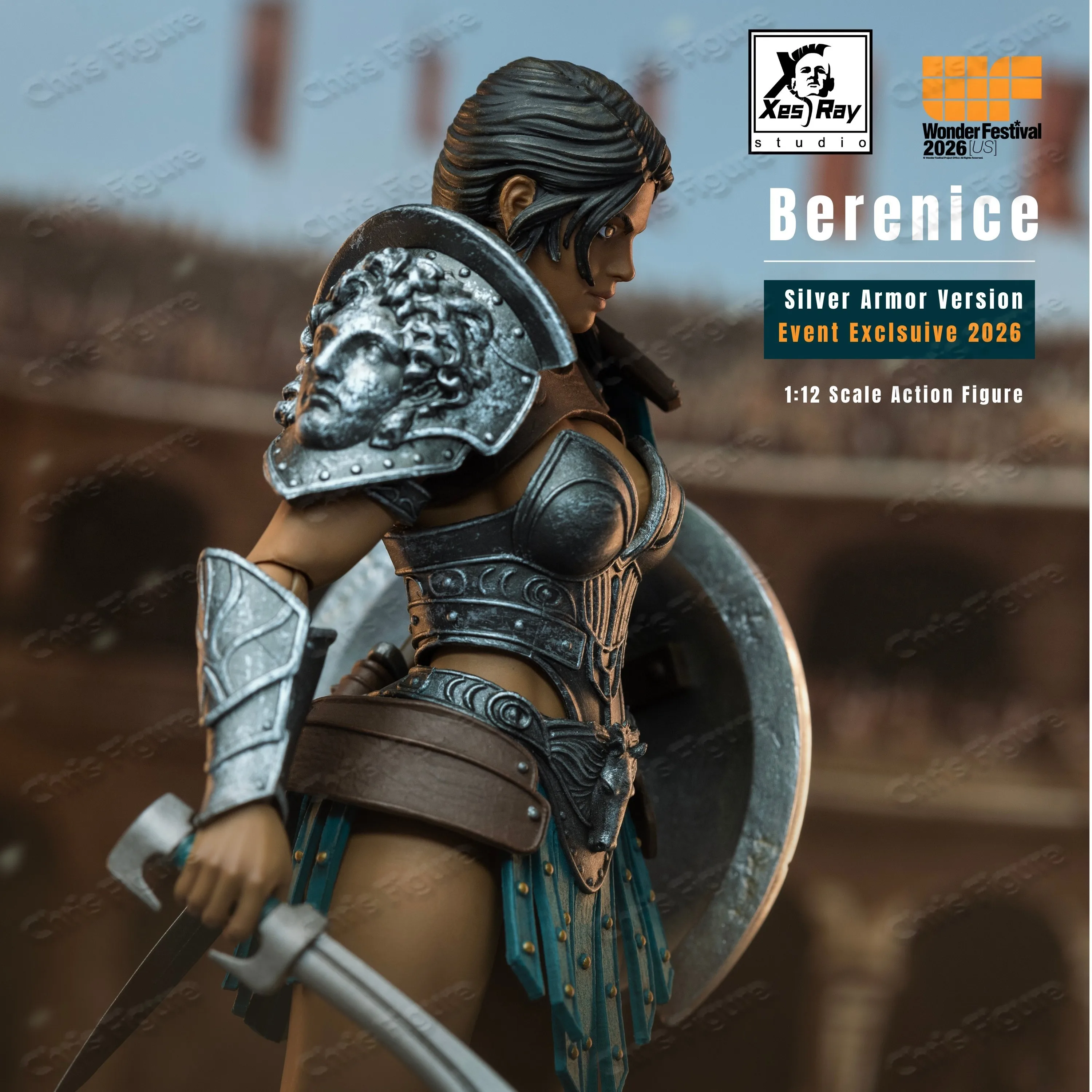 Фото В наличии: XesRay Combatants Fight for Glory, версия Berenice Silver Armor, эксклюзивная шарнирная модель для мероприятия WF Wonder Festival. №4