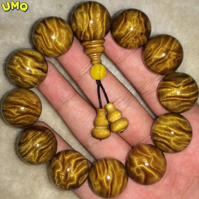 

Suimei Sichuan Golden Phoebe Hand String 2.0 Sunken Wood Water Ripple Pattern Men's and Women's Wooden Stationery Buddha Bead