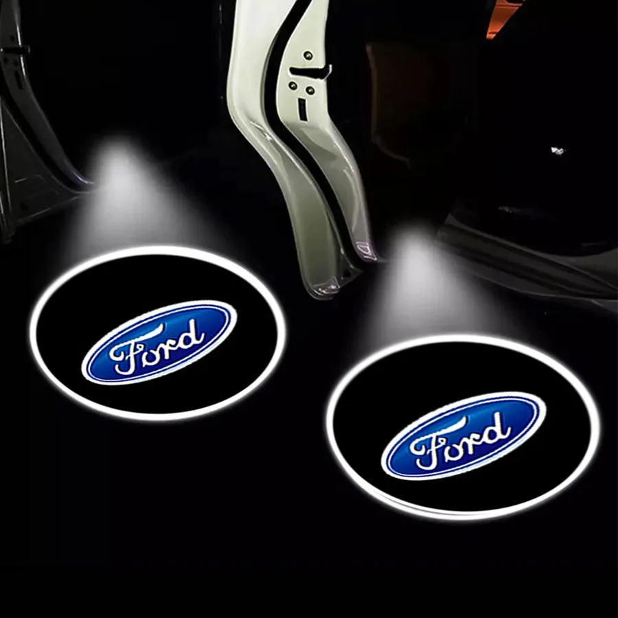 Auto Logo Emblem Led Car Door Welcome Light Projector Lamp Accessoies For Ford Focus 2 3 4 MK3 Fiesta Mondeo Escape Kuga Mustang