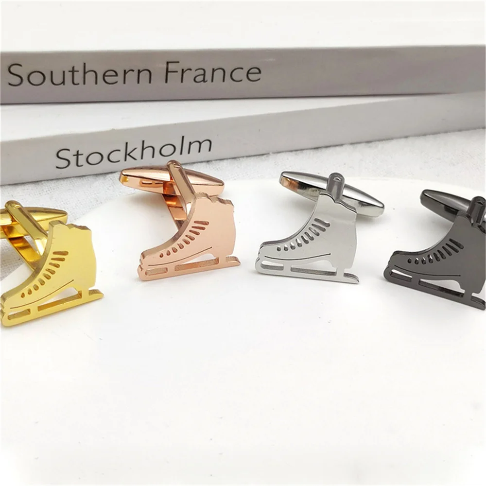 Классические мужские запонки для скейта французская деловая рубашка золотые