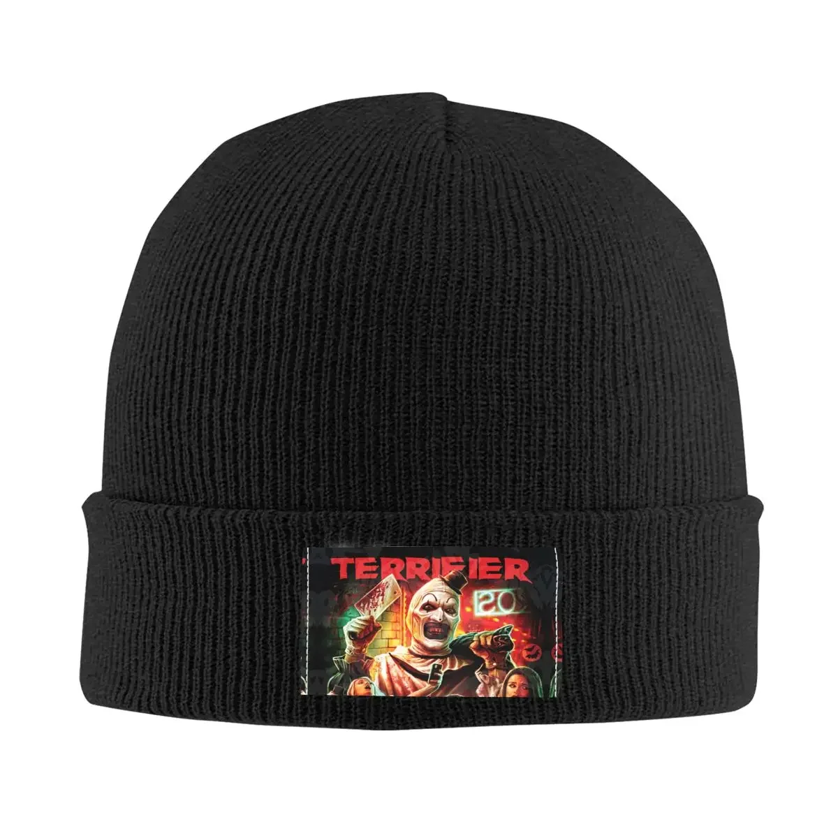 

Horror Movie Terrifier Bonnet Hats Fashion Knitted Hat For Men Women Autumn Winter Warm Halloween Clown Skullies Beanies Caps