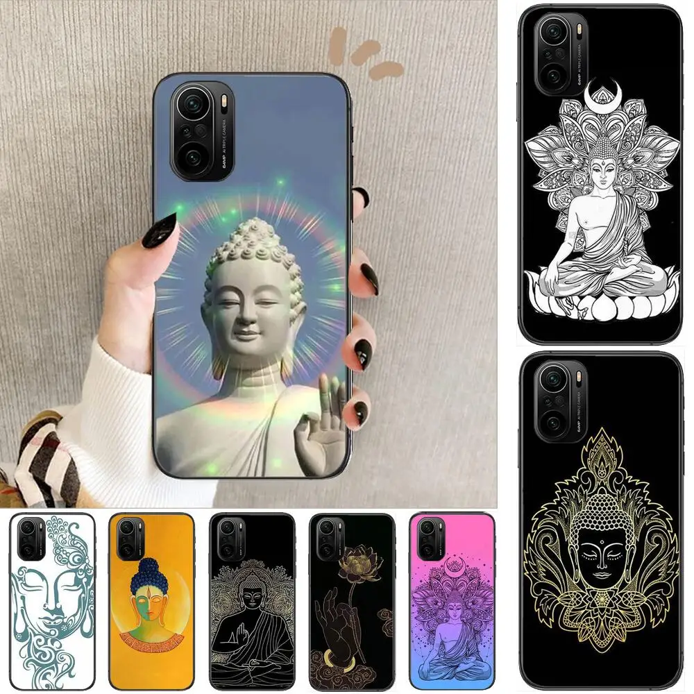 

India Buddha Phone Case For xiaomi redmi POCO F1 F2 F3 X3 Pro M3 9C 10T Lite NFC Black Cover Silicone Back Prett mi 10 ultra cov