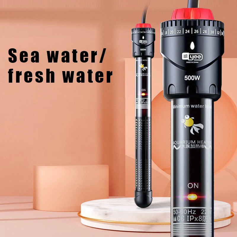 

Aquarium Submersible Heater Fish Tank Quartz Explosion-proof Adjustable Water Heating Rod Constant Temperature Control 50W/500W
