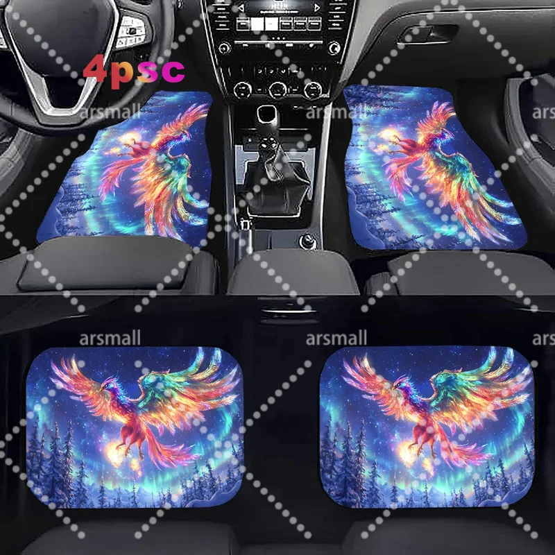 Фото 1 шт. автомобильных ковриков Hkstorage Vibrant And Aurora - нескользящие, прочные, легко чистятся, подходят для любых погодных условий, для автомобилей, седанов, внедорожников - яркие цвета. №1