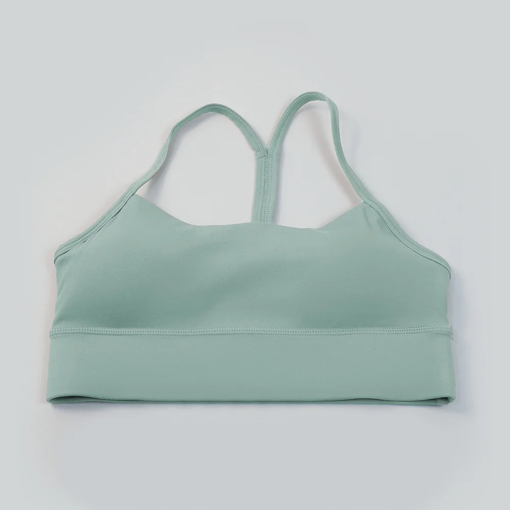 With Lululog Sports Bras Breathable Sports Underwear Jogging Padded Gym Women Sports Bra Suspenders Vest Female Running Lingerie