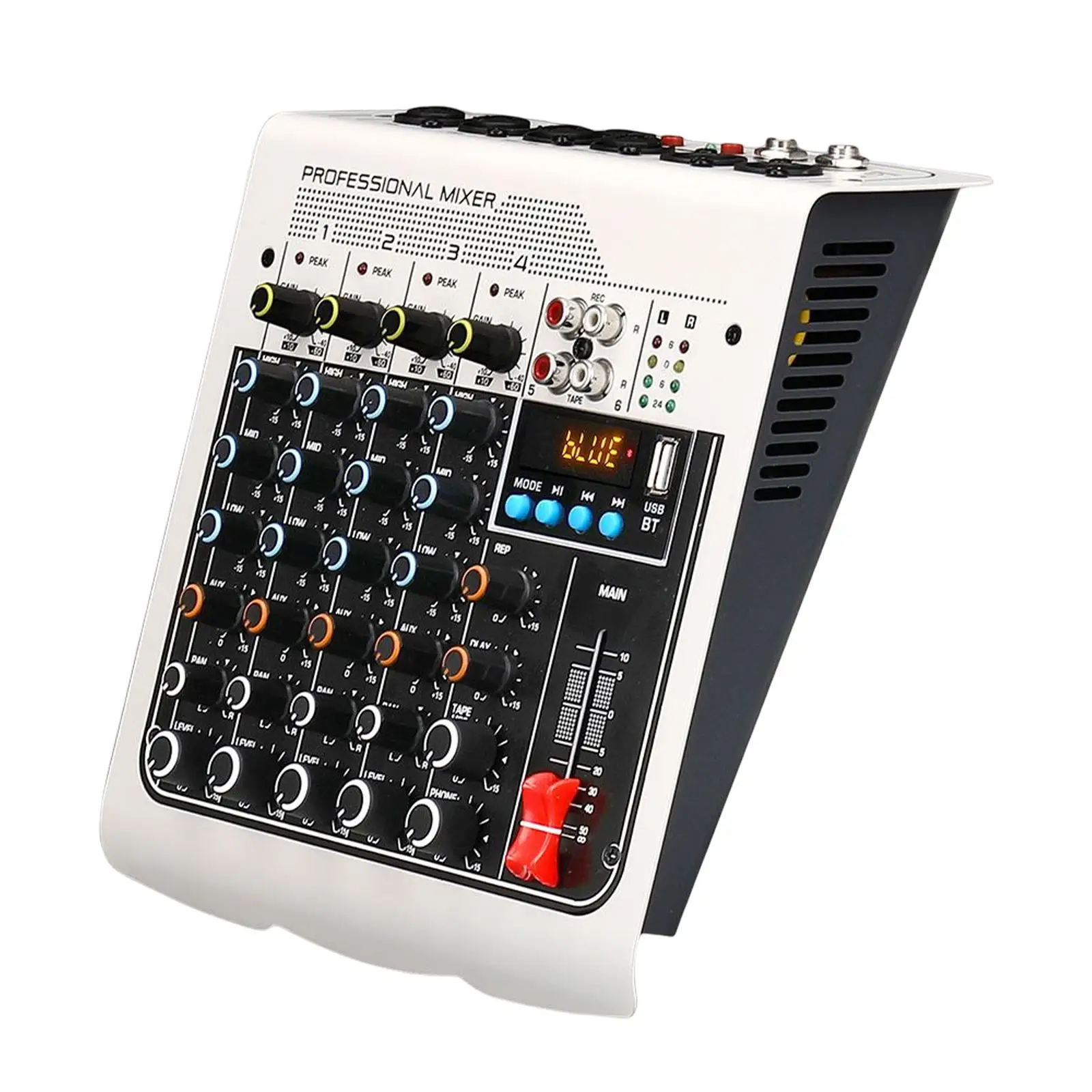

Portable Audio Mixer Sound Mixing Console 6CH PC Recording Input for Music Recording Karaoke Webcast Live Broadcast