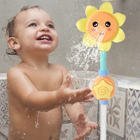bath toys for kids baby water game sunflower shower model faucet shower water spray toy for children squirting sprinkler