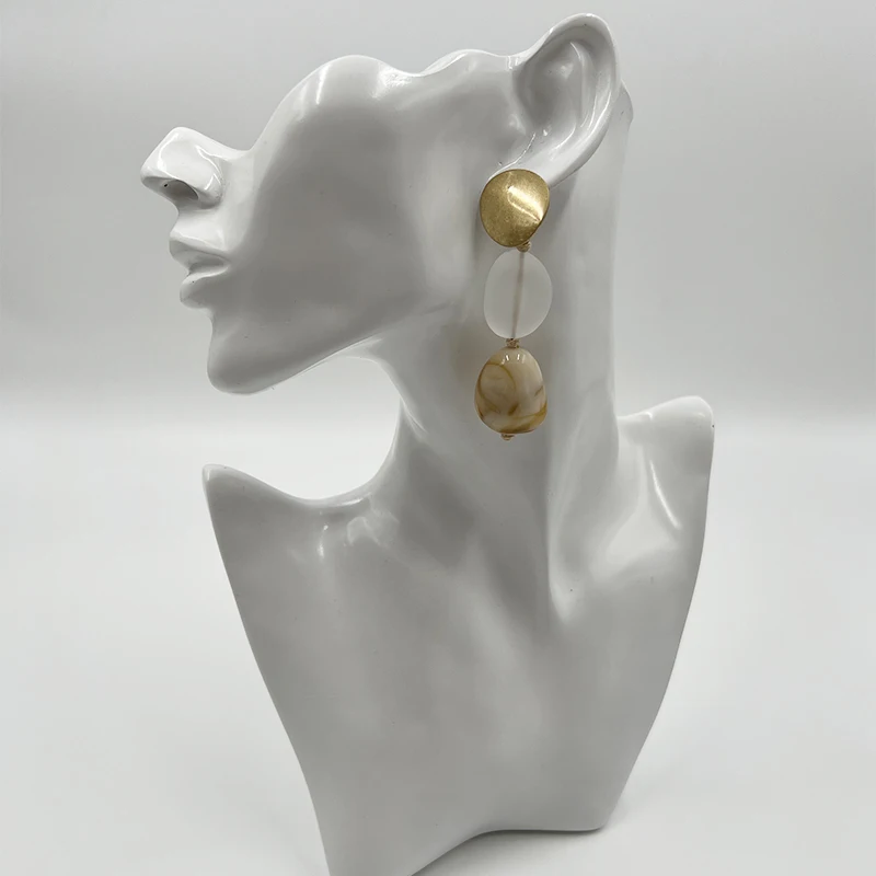 Suekees Fashion Jewelry Drop Earings Pendientes Vintage Boho Long Earring Acrylic and Resin Beads Earrings For Women Accessories