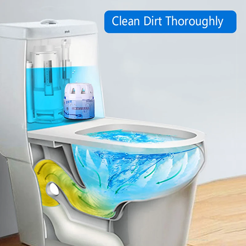 

Toilet Cleaner Automatic Flush Toilet Cleaner Helper Blue Bubble Cleaning Deodorizes Bathroom Restroom Cleaner