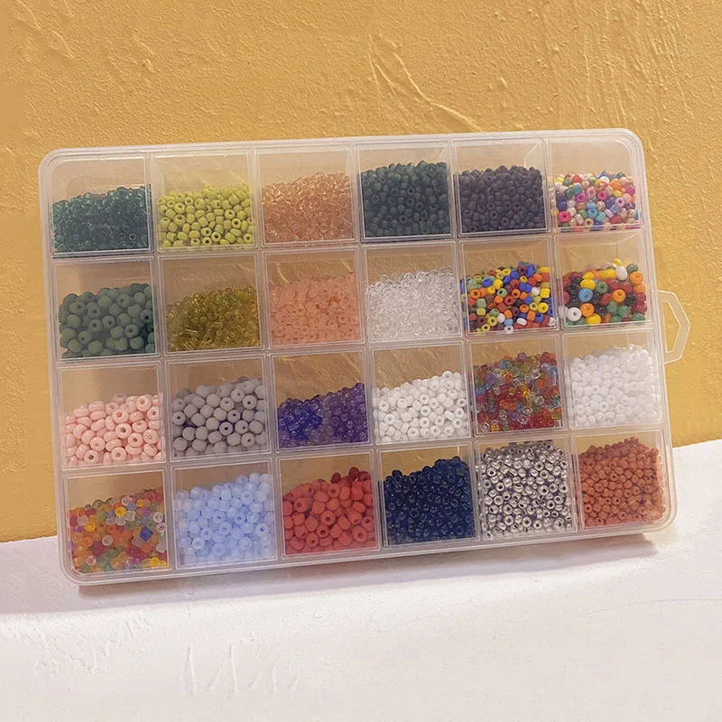 

Elizabeth Ward Bead Storage Box Beaded Rice Bead Storage Box 24 Grid DIY Jewelry Handmade Accessories Storage Plastic Box