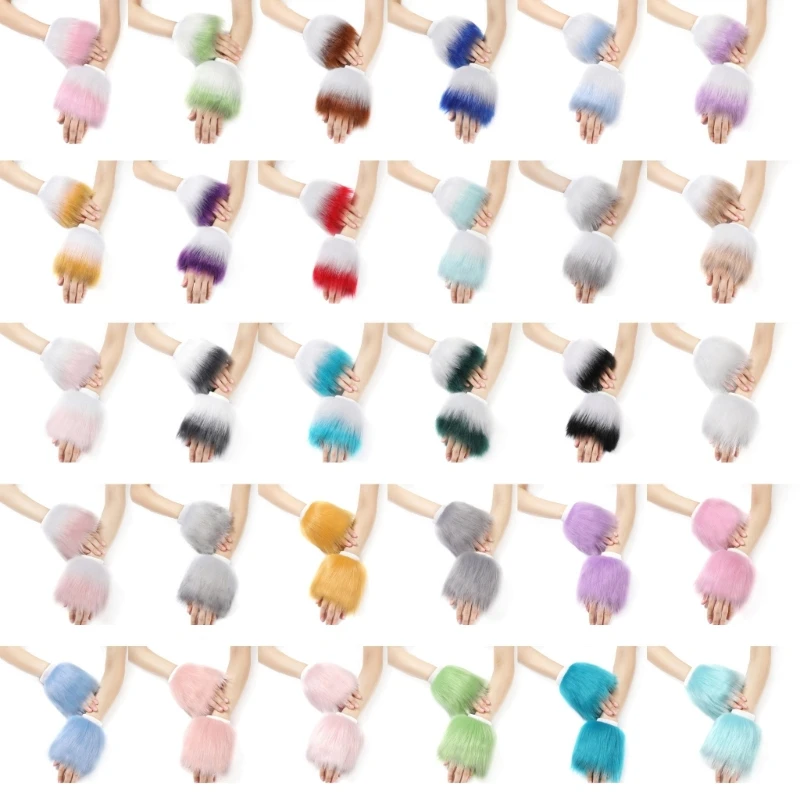 

Зимние обогреватели для запястья, плюшевые защищающие запястье зимние ветрозащитные манжеты для дам