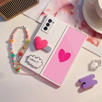 case for samsung galaxy z fold3 5ggalaxy z fold2 5g case build in phone holder and strap cute style case for girls