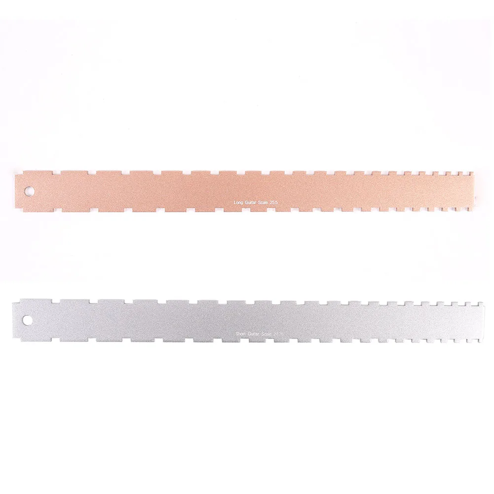 

1x Guitar Neck Notched Straight Edge Luthier Tool Fretboard Measuring Ruler Gauge For Electric Guitars Fretboards FD 25.5"