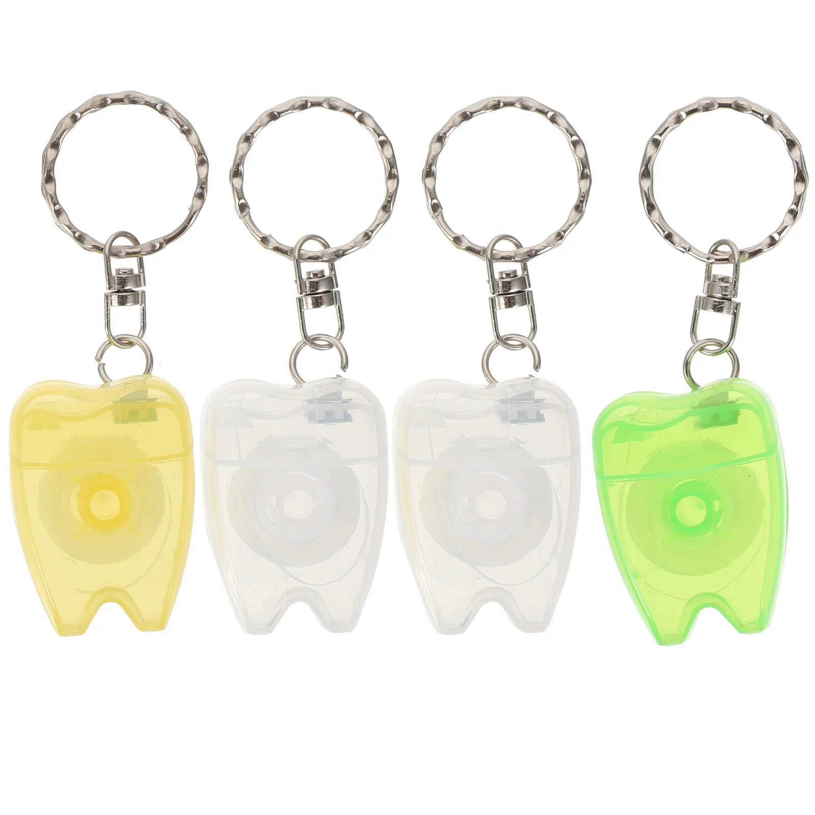 

4 Pcs Teeth Floss Pick Tooth Picks Keychain Dental Clean Flossers Stick