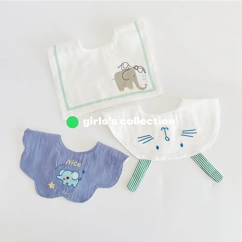 3 шт./комплект Детские хлопковые нагрудники с мультяшным принтом - купить по