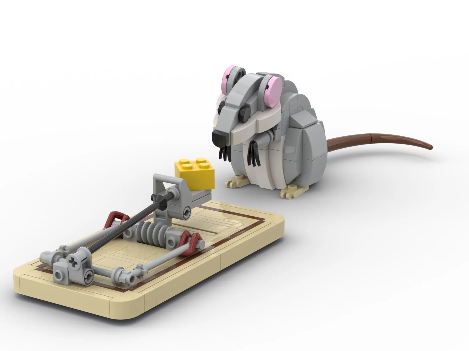 Фото Конструктор MOC: Креативный дизайн мышеловки и зажима для мышей, строительные блоки, игрушки для сборки, подарки №5