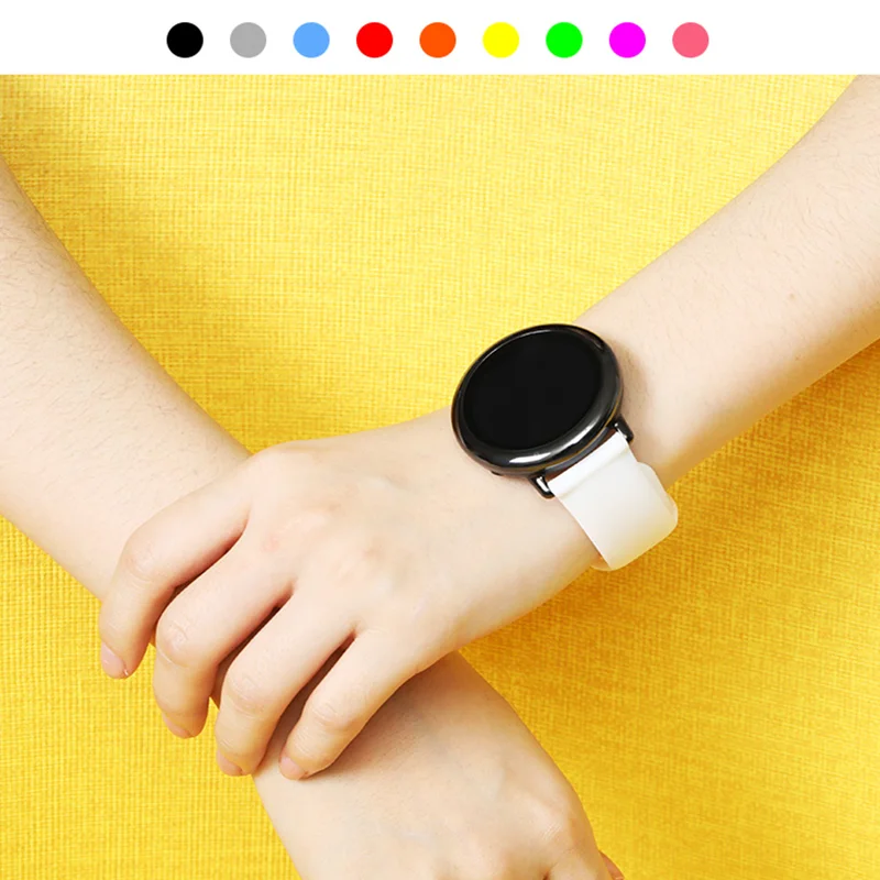 20/22mm Watch band For Samsung Galaxy watch 4/classic Active 2 44mm 42mm/46mm Gear S3 Silicone bracelet Huawei watch GT 2 strap