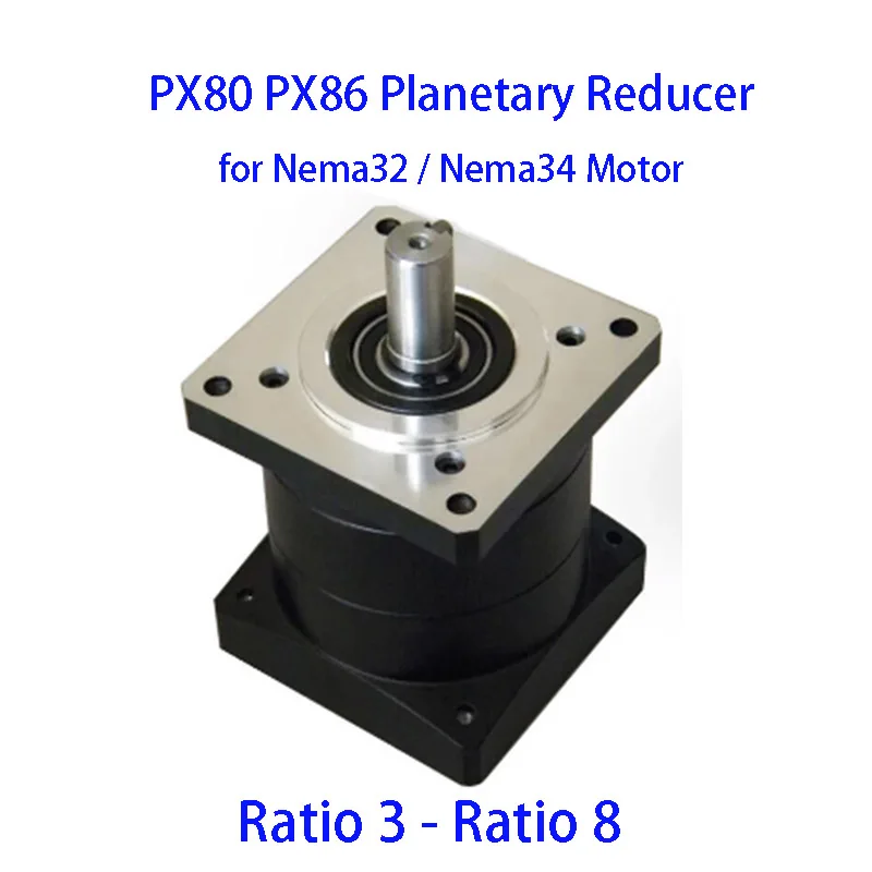 Engrenagem Px80 Px86 Redutor Planetário Relação da Caixa de Velocidades 3.25 para Nema32 Nema34 Servo Motor sem Escova Alta Qualidade