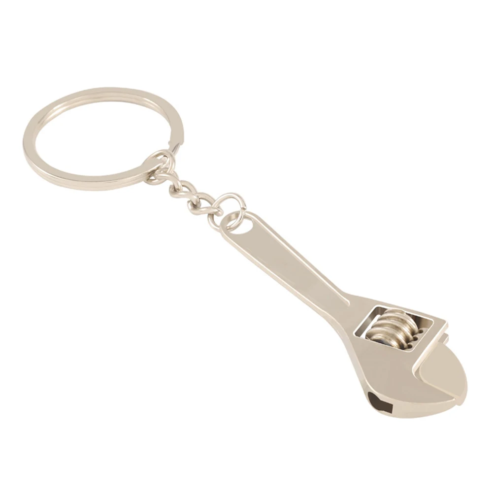 

Hot Mini Wrench Keychain Metal Adjustable Tool Spanner Car Key Chain Ring Fashion Novelty Keyfob Stainless Steel