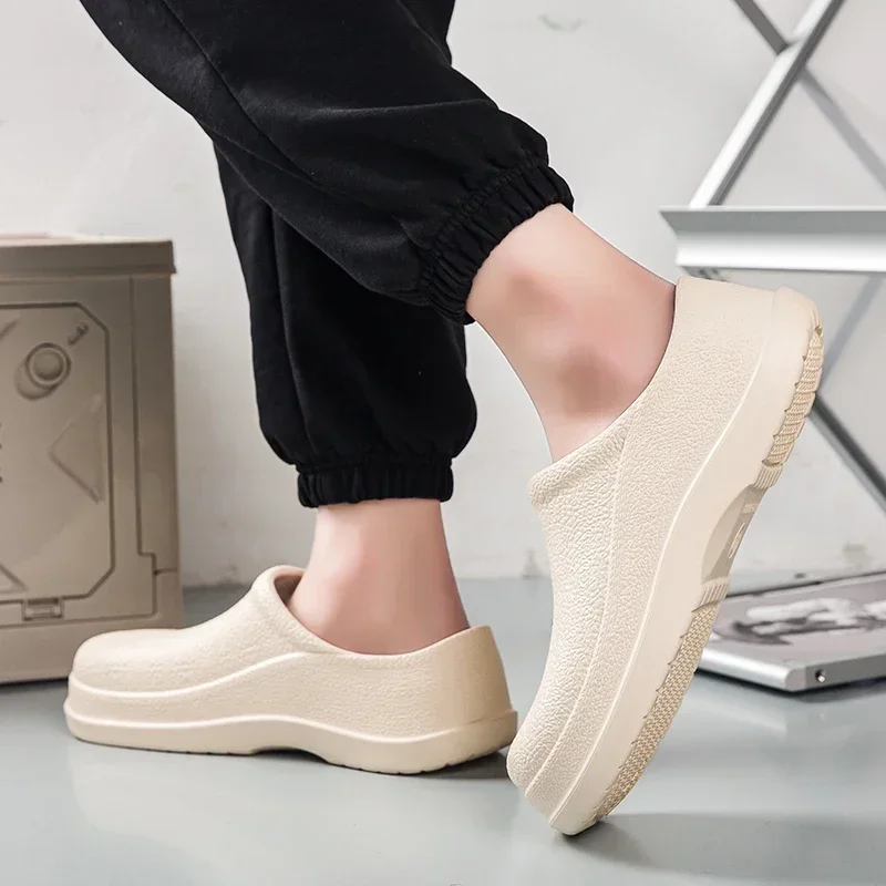 Водостойкая Мужская Обувь Для Шеф-повара Повседневные Сандалии Из Эва Без