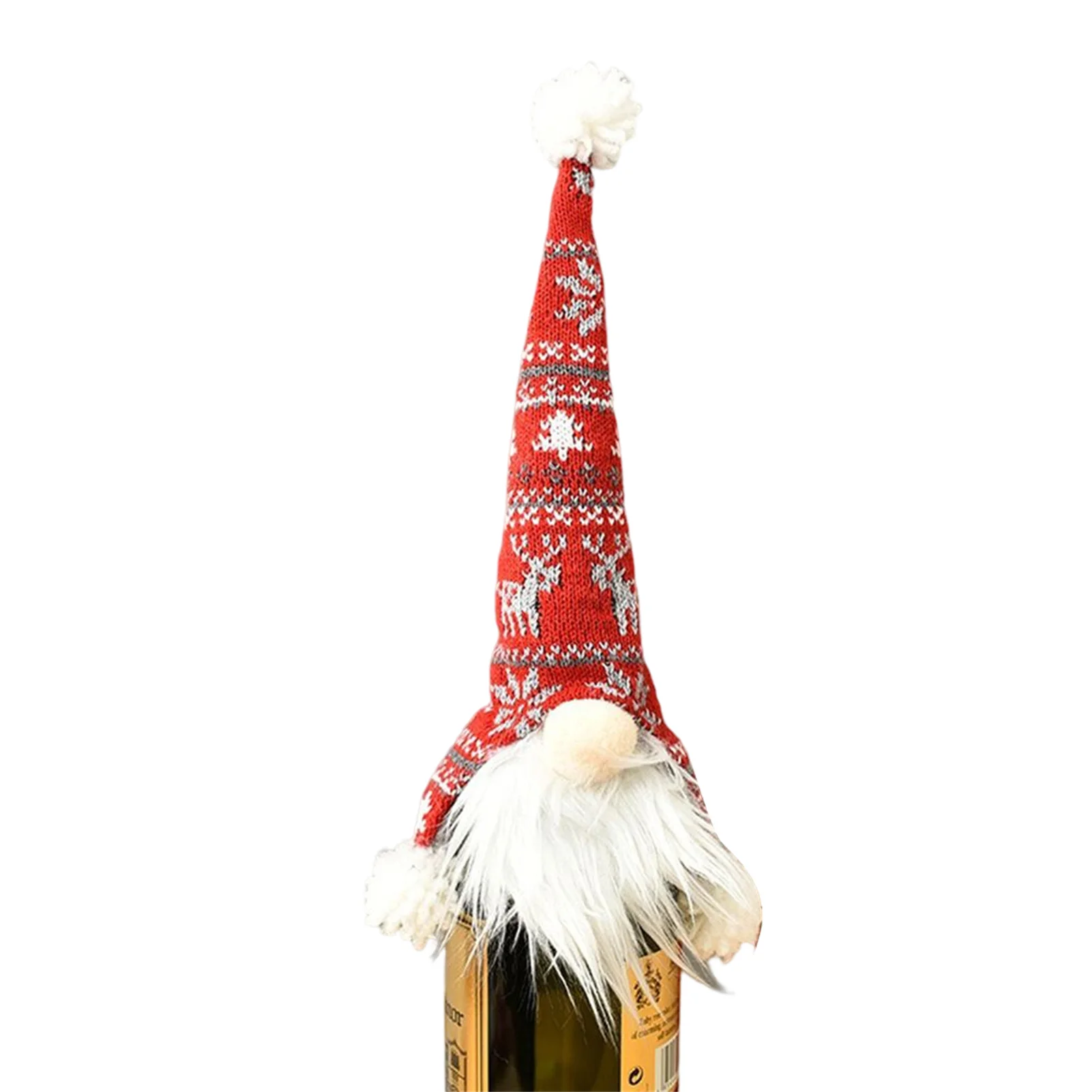 

НОВАЯ РОЖДЕСТВЕНСКАЯ длинная шляпа гномы крышка бутылки вина многоразовые Рождественские украшения подарки для друзей семьи любителей ви...