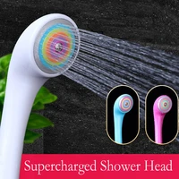 colorful supercharged shower head removable and washable shower head bathroom handheld rain rainbow water saving shower