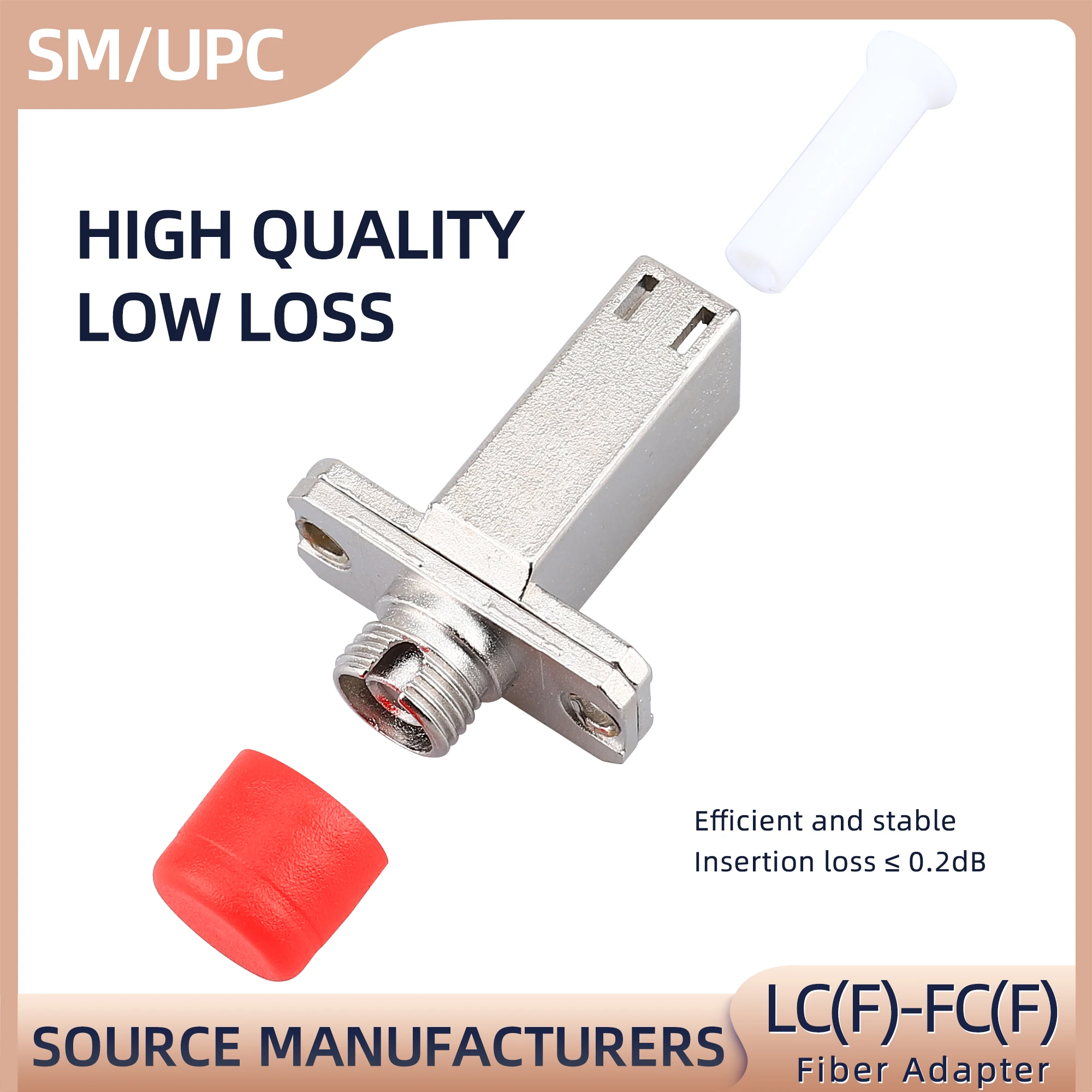 LC Female to FC Female single mode Fiber optic Adapter Coupler flange for interconnecting two same fiber connectors