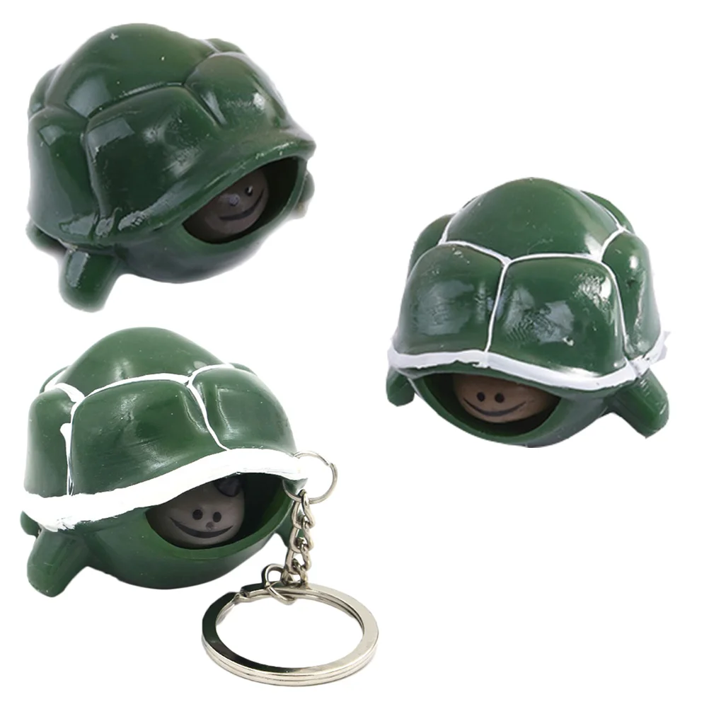 

Turtle Toy Tortoise Keychain Figurines Sea Sculpture Tiny Decor Ornament Plaything Sensory Anti Acult Set Animal Head Figure