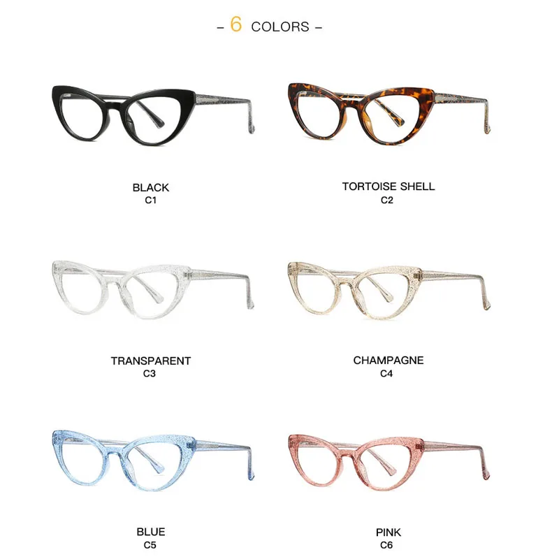 VCKA новые очки кошачий глаз для близорукости по рецепту с защитой от синего света