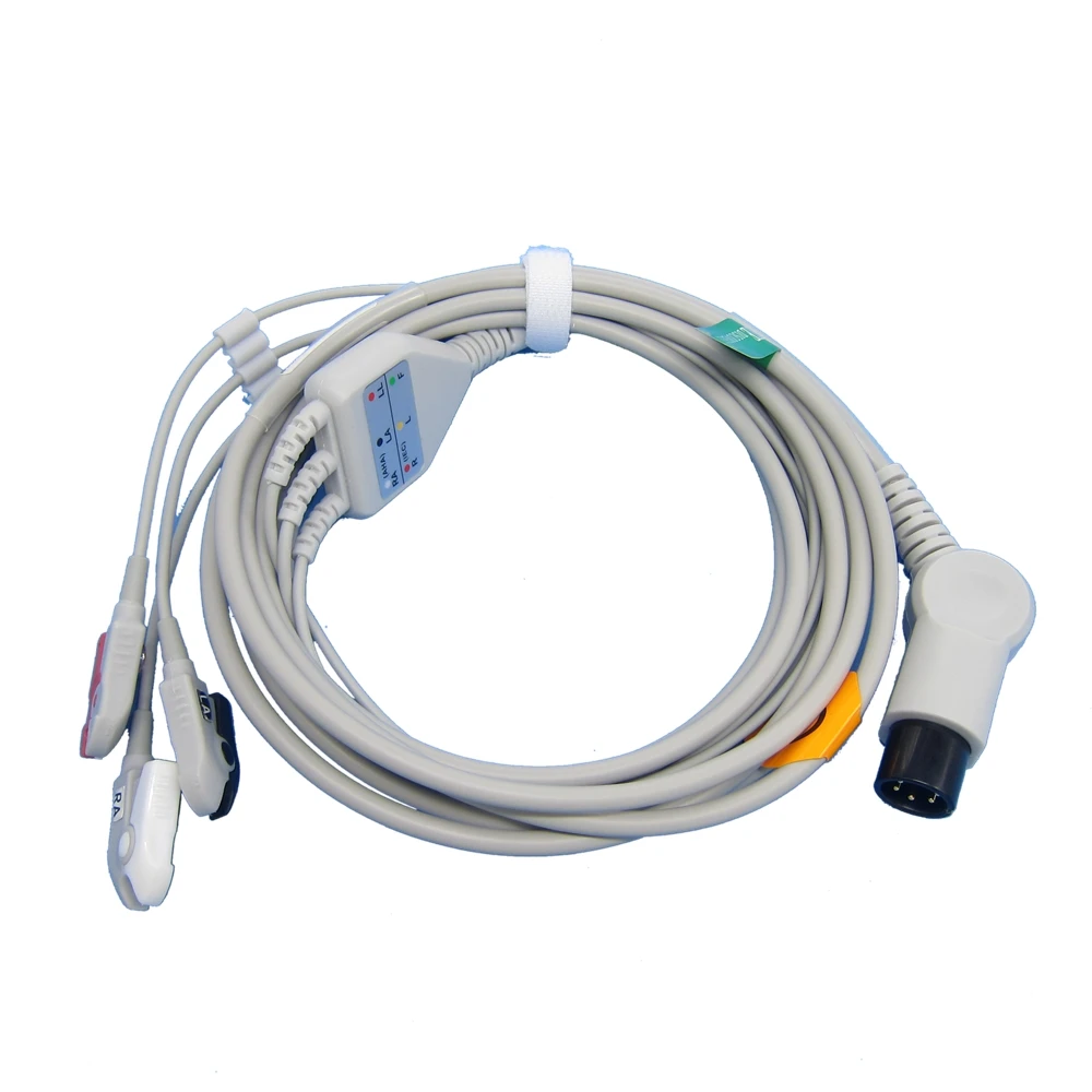 ЭКГ EKG Цельный с 5-контактным зажимом кабель для мин. * dray PM7000 pm8000 PM9000 монитор