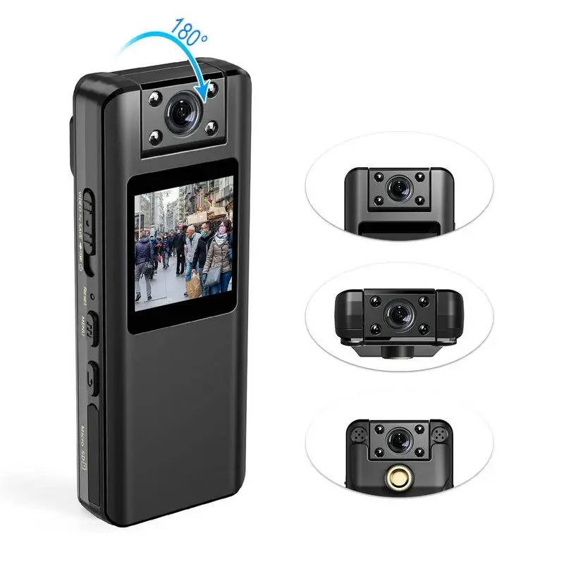 

Vandlion A22 1080P HD Infrared Night Vision Mini Camera with LED Screen Small Camcorder Bodycam Police Cam Bike Camera