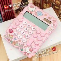 kawaii sanrios calculator cute hellow kittys cartoon anime portable mini desktop calculator stationery toys for girls gifts