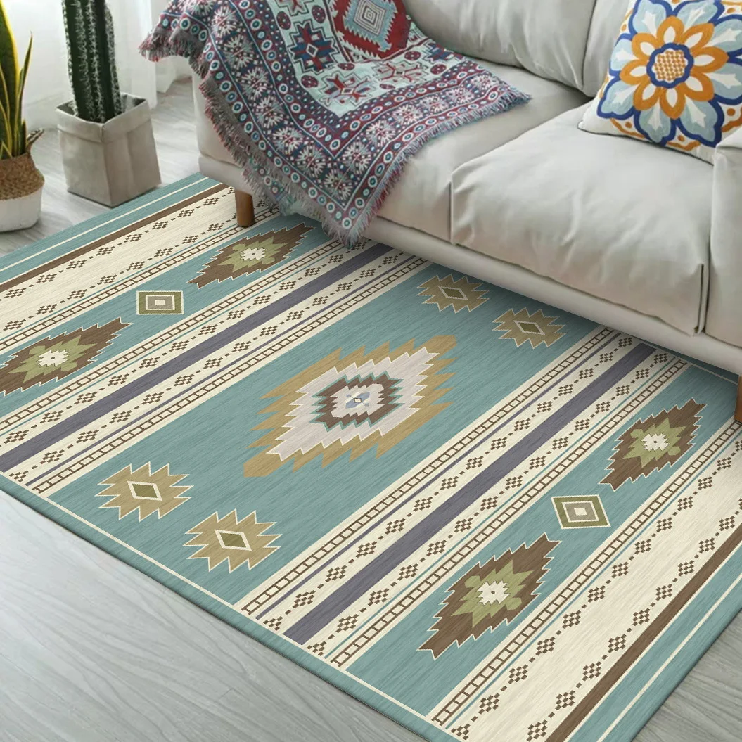 

Retro Classic Bohemia Carpets for Living Room Non-Slip Soft Rectangle Area Rugs Bedroom Study Decoration Boho Alfombra Tapis
