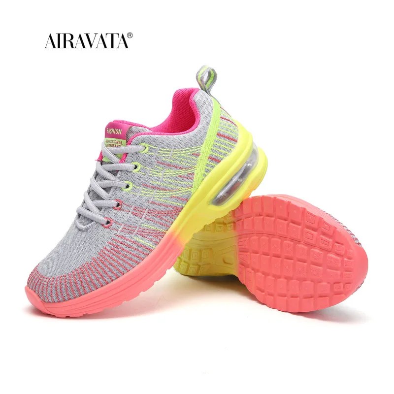 Zapatillas de correr transpirables para mujer, zapatos deportivos coloridos con cojín de aire, a la moda, para exteriores