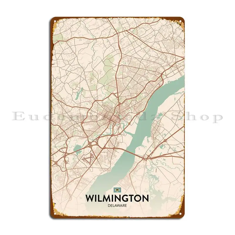 

Wilmington DE металлические знаки, клубный гараж, Забавный дизайнерский кинотеатр, жестяной плакат