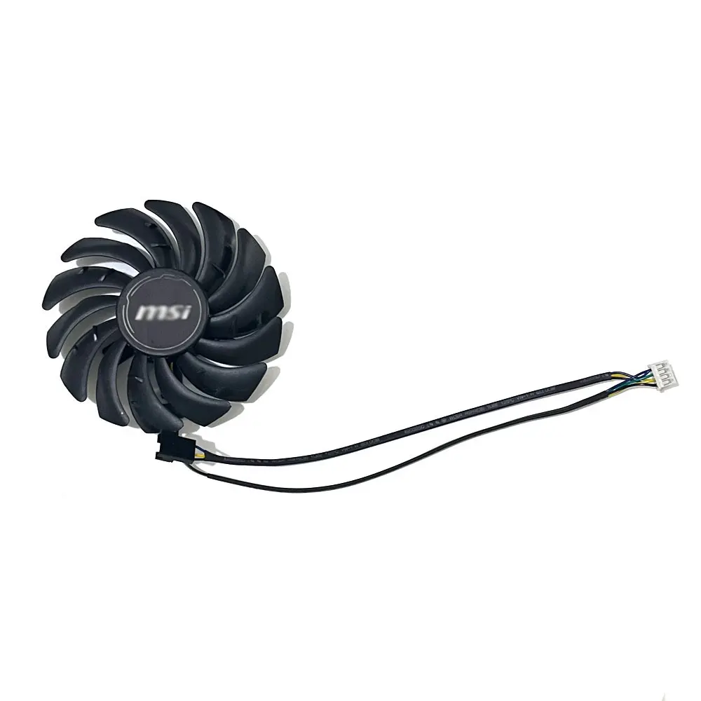 Фото Новый вентилятор охлаждения GPU 87 мм 4-контактный PLD09210S12HH 0.4А для видеокарт MSI Radeon RX 5700 XT 5600 XT MECH OC №4