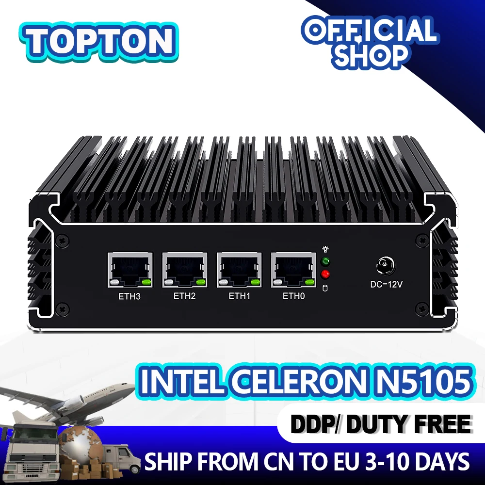 2022 4X2.5GbE Intel I225-V Ethernet Firewall Appliance Mini PC Celeron N5105 AES-NI VPN Router PC HDMI2.0 Server VMware Proxmox