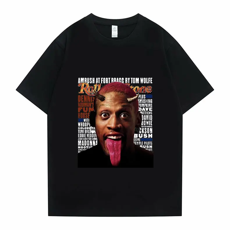 Astroworld Hip Hop Tshirt Dennis Rodman T-shirts Streetwear Men Women Oversized Tee Shirt Boy Basketball T Shirts Short Sleeve