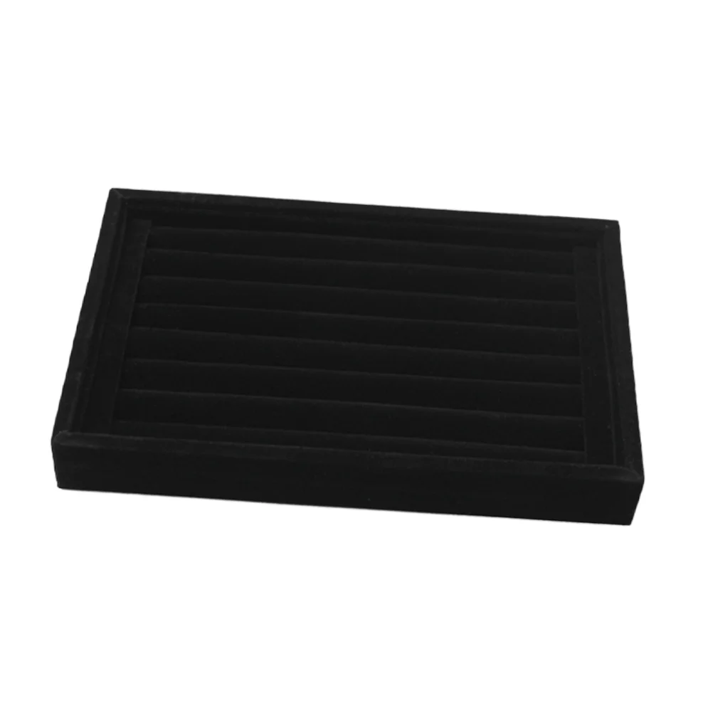 

Jewelry Display Ring Storage Tray Showcase Organizer Earrings Trays Necklace Rack Slots Inserts Pads Box Plate